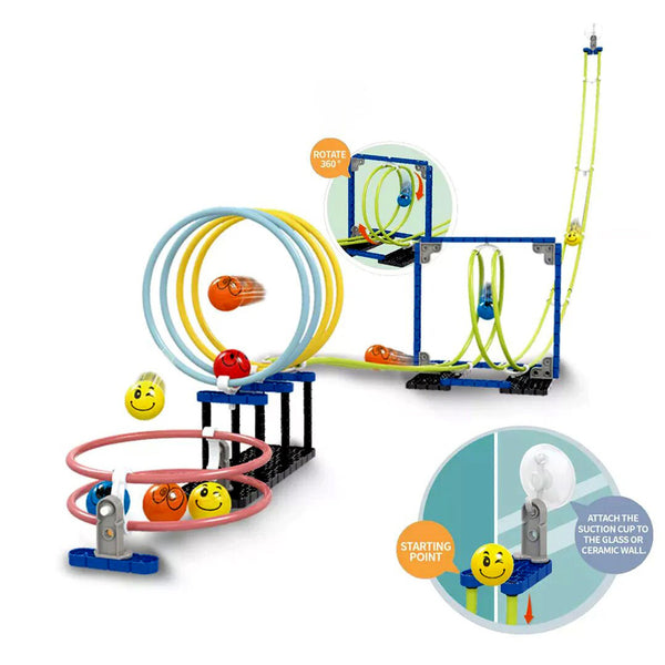Marbles Run Building Blocks Space Rail Rotation Orbit