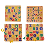 Montessori 4-in-1 Wooden Learning Puzzle Set (English, Urdu, Numbers & Alphabets)