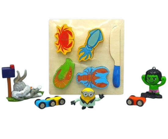 Wooden Seafood Cutting Baord for Kids