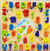 Wooden Learning Board with Alphabet and Clock