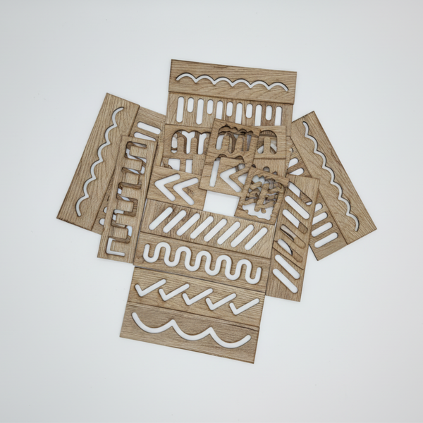Wooden Drawing Stencils Kit – Creative Shapes & Patterns