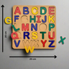 A–Z Wooden Alphabet Puzzle Board for Kids – Colorful English Learning Toy (20×20 cm)