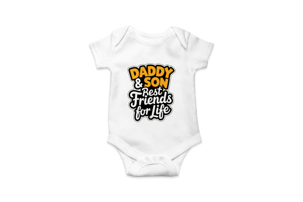 "Daddy and Son Best Friend for life" Baby Romper