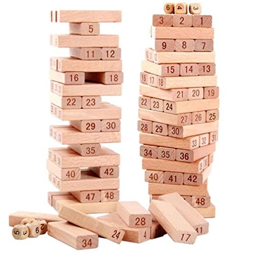 Wooden Stacking Tower (Jenga Blocks) – 54pcs/Pack