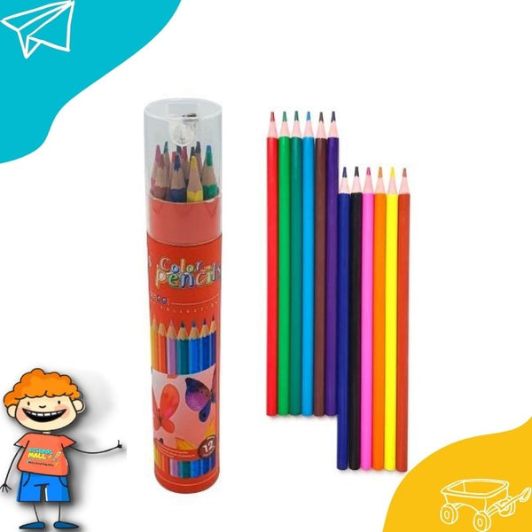 Vneeds Color Pencils- 12 Colors with Sharpner