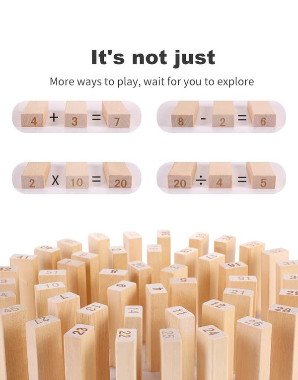 Wooden Stacking Tower (Jenga Blocks) – 54pcs/Pack