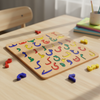 Urdu Alphabet Wooden Puzzle Board for Kids – Colorful Learning Toy (38 Letters, 20×20 cm)