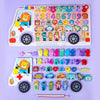 6-in-1 Wooden Blocks Puzzle Board Activity Car