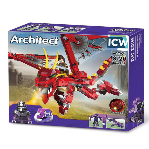 486 Pcs – 3 in 1 Architects Light Bricks