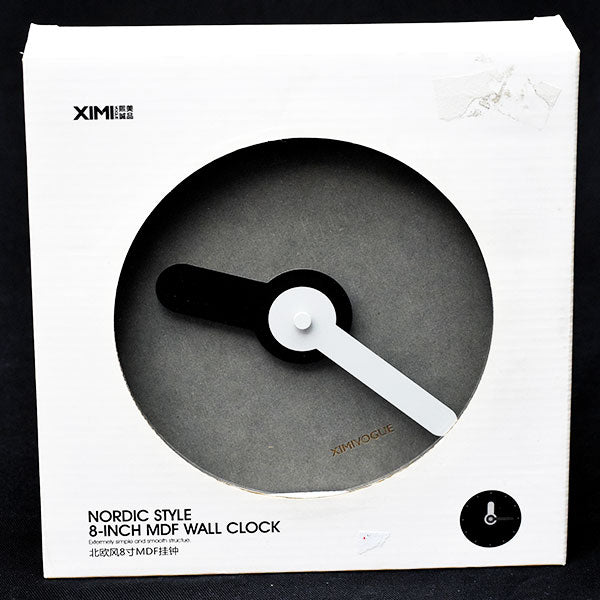 XIMIVOGUE NORDIC STYLE 8-INCH MDF WALL CLOCK