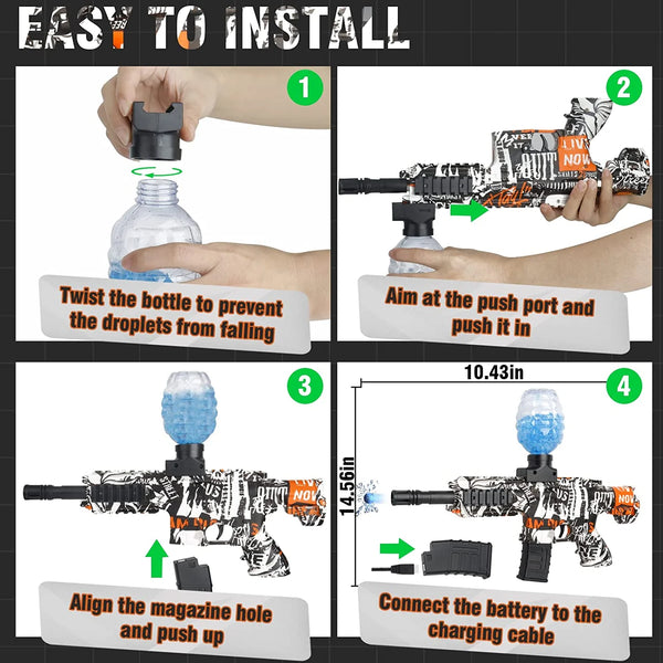 Automatic Gel Blaster with silencer 456-7