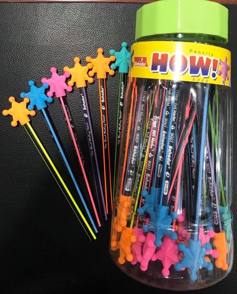 Bahadur How Graphite Pencil With Star Eraser 48 Pcs
