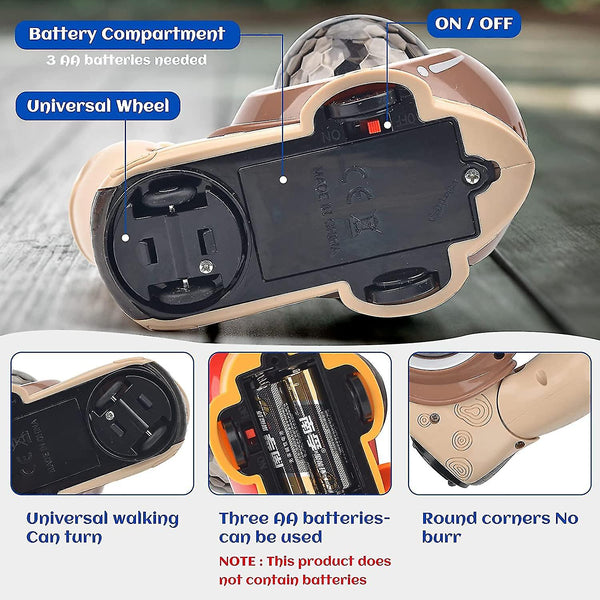 PinShang Electric Snail Toy Universal Shaking Head Snail With Music Light Projection Interaction Toys