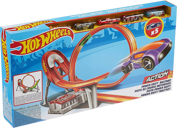 Hot Wheels FCF18 Super Power Shift Raceway Track Set for Kids