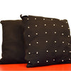 Fleece Fabric Sofa Cushion With Pearl (Black)