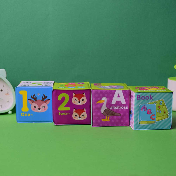 Set of 8 Educational Foam Cubes Coloured Cubes for Baby Large size.