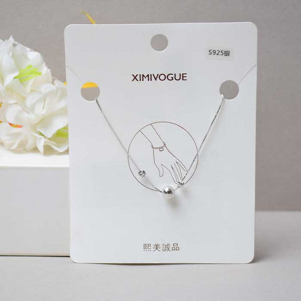 Sterling Silver Simple Bracelet With High Classic Metal Design For Beautiful Girls