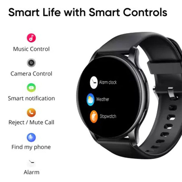 DIZO Watch R AMOLED with 45mm Dial Size (by Realme TechLife) – Classic Blac