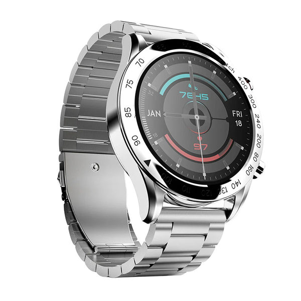 HiFuture FutureGo Pro Stainless-Steel Smartwatch with FHD Large Screen – Silver