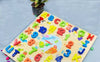 Wooden Learning Board with Alphabet and Clock