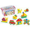 DEDE Tik Tak Puzzle Multicolor Blocks in Box – (250 Pieces)