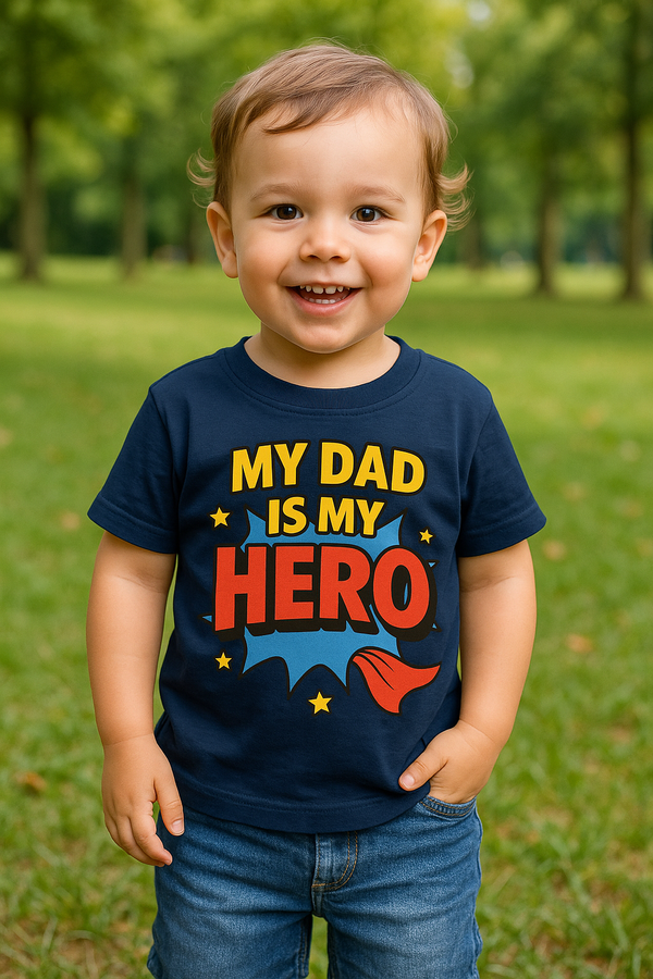 My Dad is My Hero Kids T-Shirt