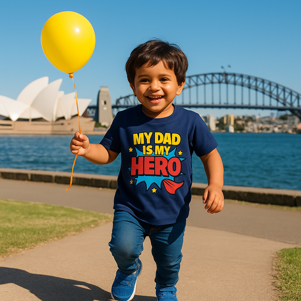 My Dad is My Hero Kids T-Shirt