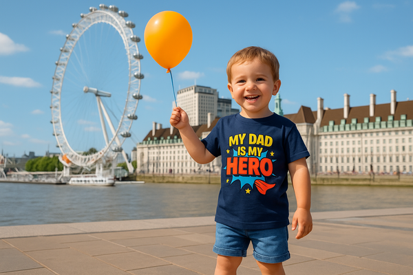 My Dad is My Hero Kids T-Shirt