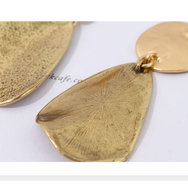 Classic Style Golden Metal Earrings