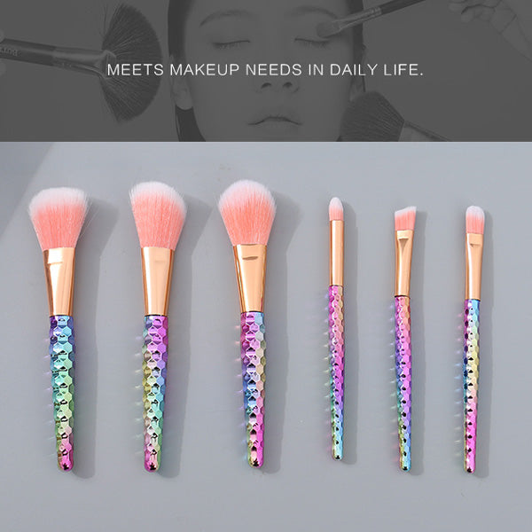 Dazzling Electroplated Series Makeup Brush Set (Price For 1 Set)