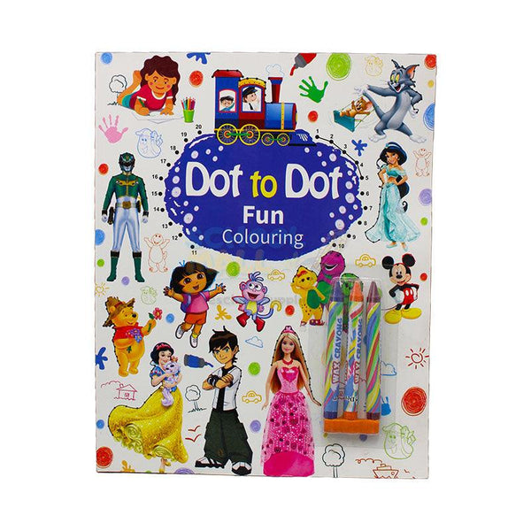 Dot to Dot Coloring Book with Crayon Colors