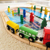 Electric Train with Light Wooden Tracks Set 45 Pcs