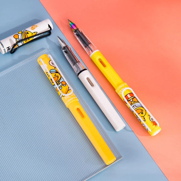 Cute Duck Style Fountain Pen Set With Refill