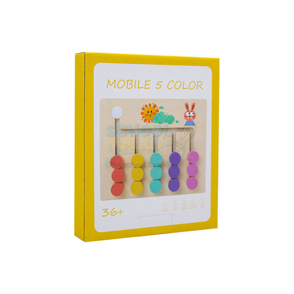 Five Color Puzzle Game Wooden Toy