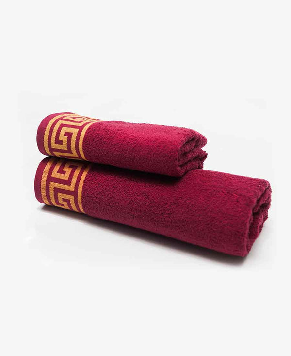 Hand Towel & Bath Towel Border 2PC Set