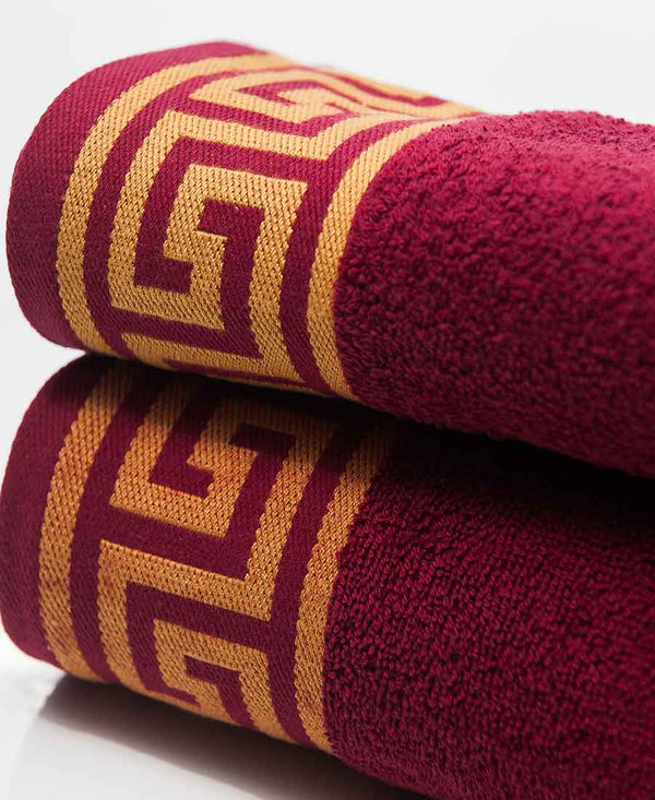 Hand Towel & Bath Towel Border 2PC Set