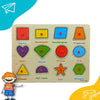 Wooden Puzzle Shapes Board with NamesA-4