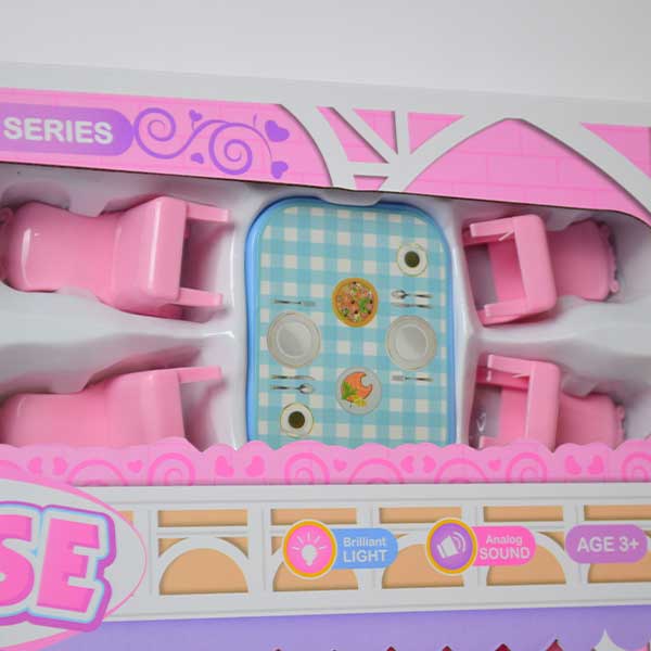 Pretty Girl Doll House In A Villa Style With Music & Light | Happy Family Doll House