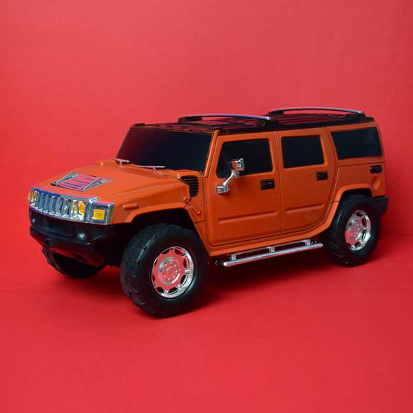 Pull Back Hummer Die Cast Truck Toys For Kids Friction Cars Die-Cast Cars Toys | Rust Red/Yellow/Green