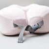 Neck Pillow Has Nice Pink Color Lining Designs With nice Zip And Square Belt For Attaching