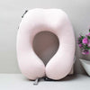 Neck Pillow Has Nice Pink Color Lining Designs With nice Zip And Square Belt For Attaching