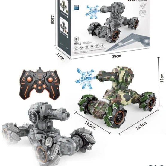 RC Drift Army Tank With Water Bomb Battle Truck