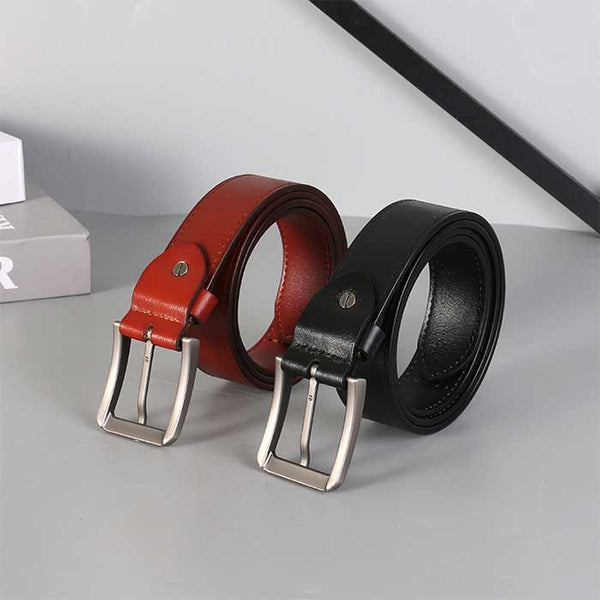 Retro leather men's belt (mixed color)