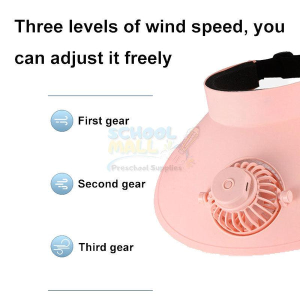 Sun Visor Hat with Charging Fan
