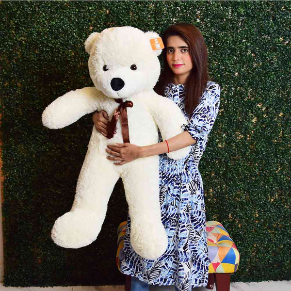 Soft And Huggable Jumbo White Teddy Bear 100cm - Giant Teddy Bear