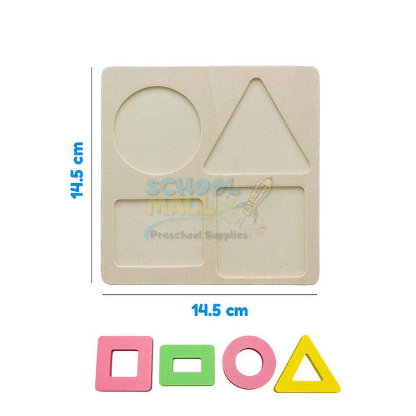 Colorful Geometric Shape Puzzle Board