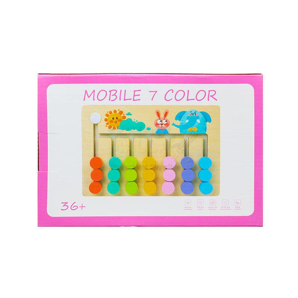 Wooden Slide Color and Shape Matching Toy