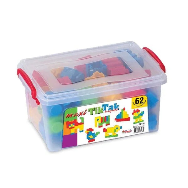 DEDE Tik Tak Puzzle Multicolor Blocks in Box – (250 Pieces)