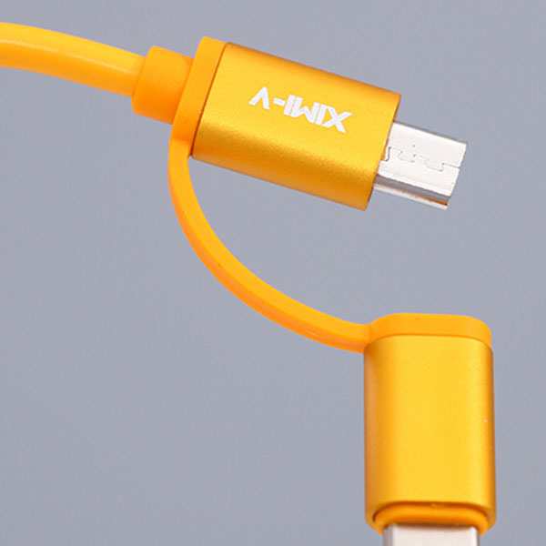 2-in-1 Sync and Charge Cable (1m) (Mango)
