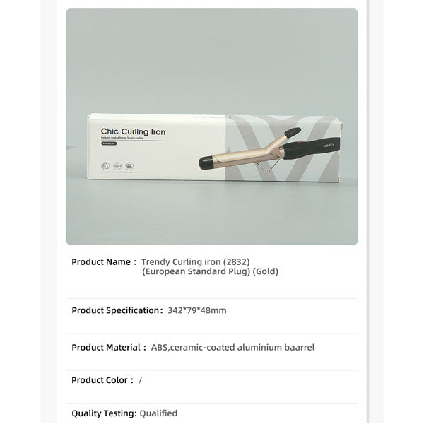 Trendy Curling iron (2832) (European Standard Plug) (Gold)